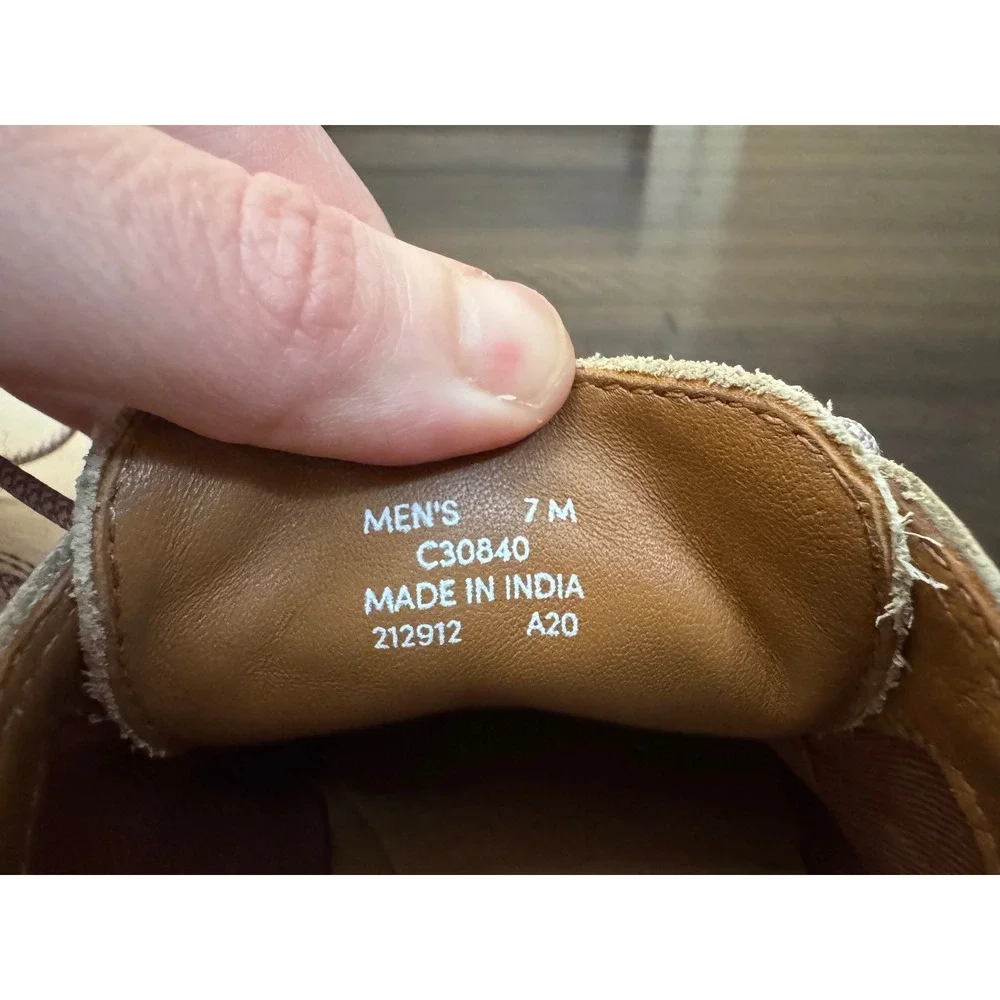 Cole Haan Original Grand Plain Toe‎ Oxford Beige Leather Shoes Men's 7M C30840